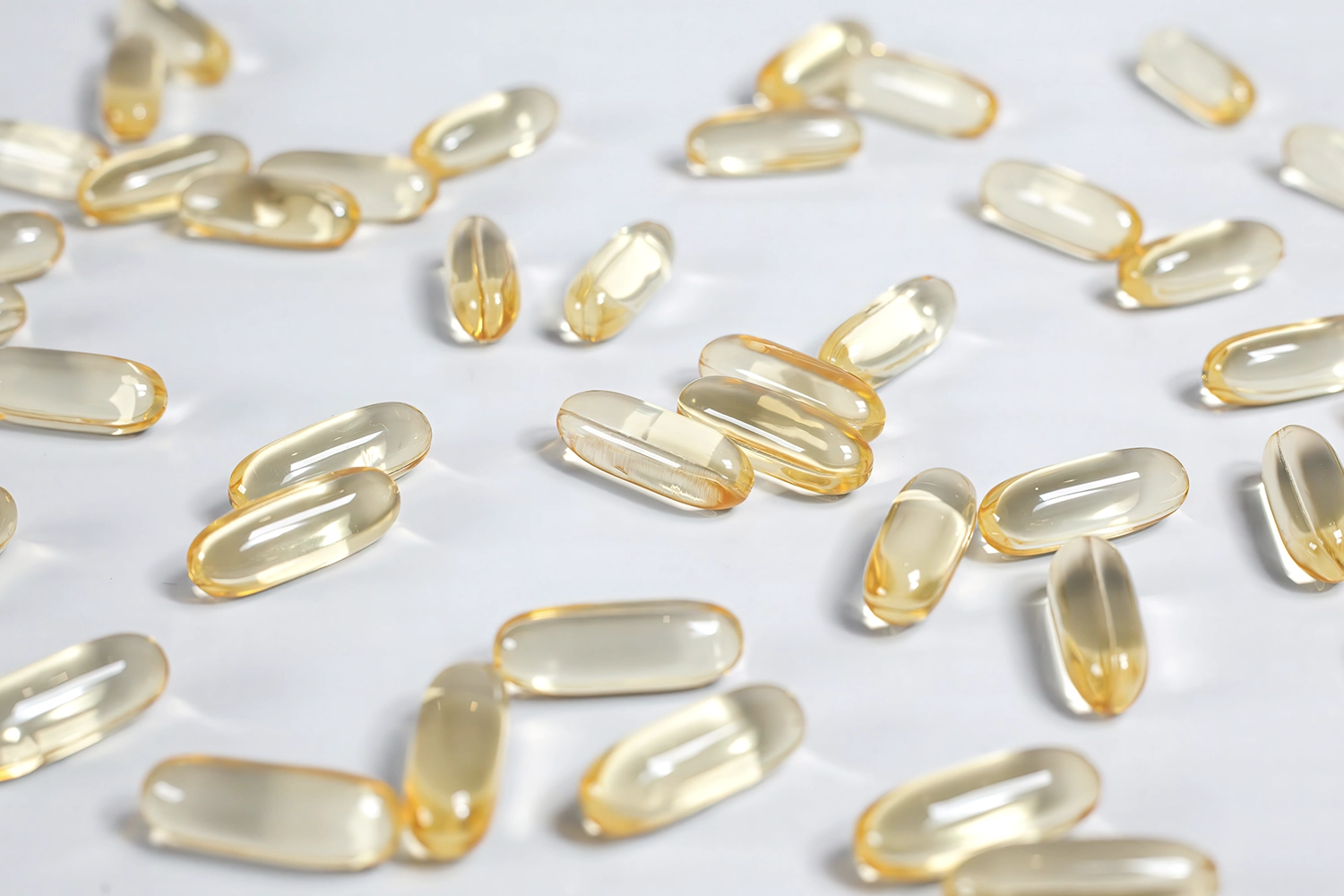 scattered yellow gel capsules